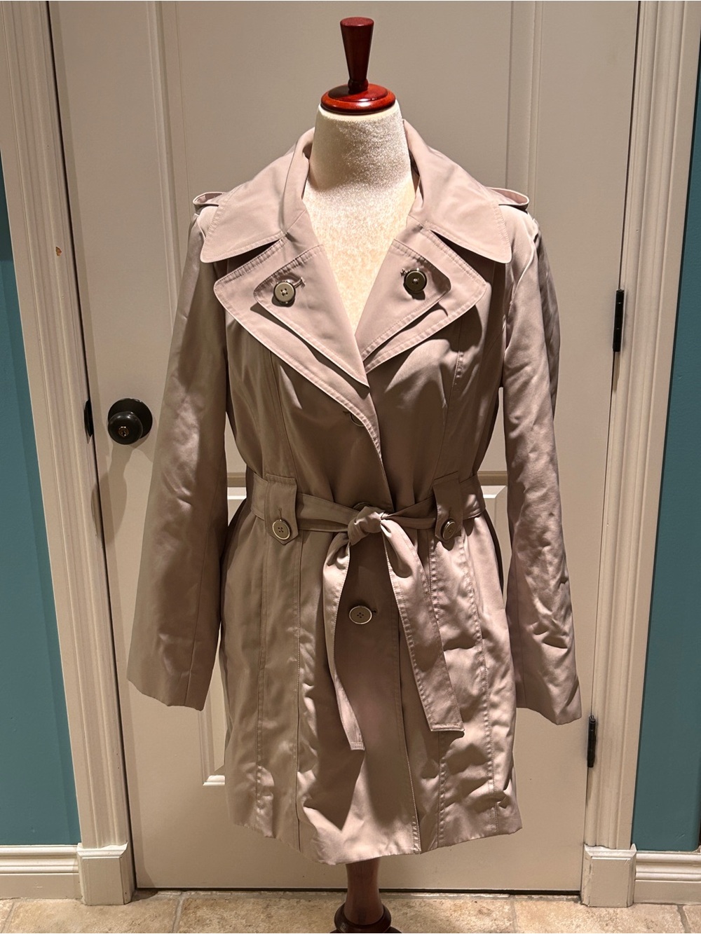 London Fog Pale Blush Trench Coat